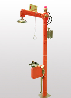 防凍電伴熱304不銹鋼復合式洗眼器廠家（橙色）BH30-1062C